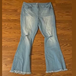 Distressed Flare/Bell Bottoms